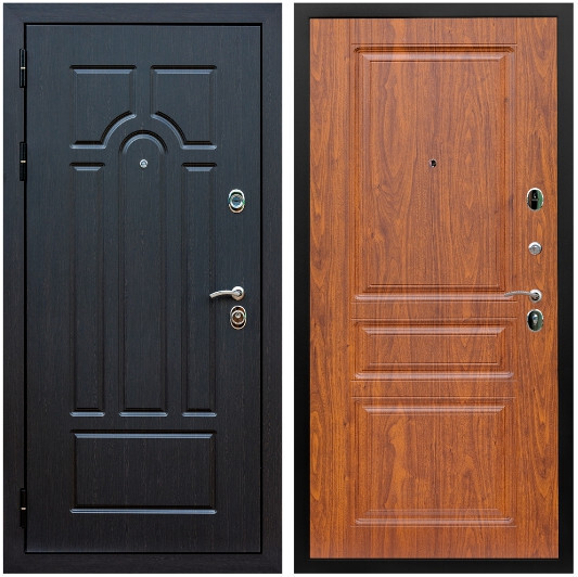 Дверь входная Graf Эврика МДФ 10 мм ФЛ-58 Венге / МДФ 16 мм ФЛ-243 Мореная береза