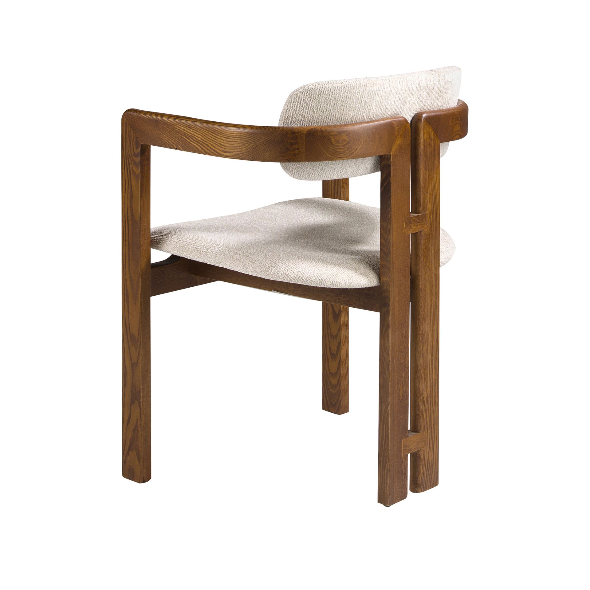 Стул 4194 из ткани белого цвета Angel Cerda