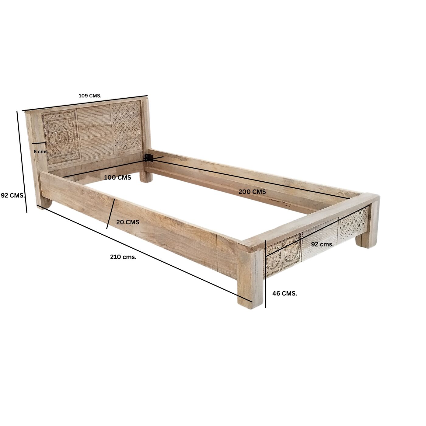 Кровать Puro High 100x200cm KARE 70690