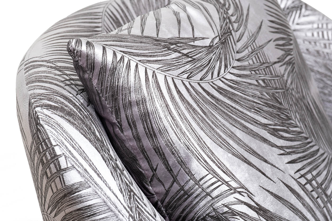 Кресло Verona вращающееся вельвет принт Листья Garda Decor VERONA-3K-ПРИНТЛИСТЬЯ-VALDES110-SER