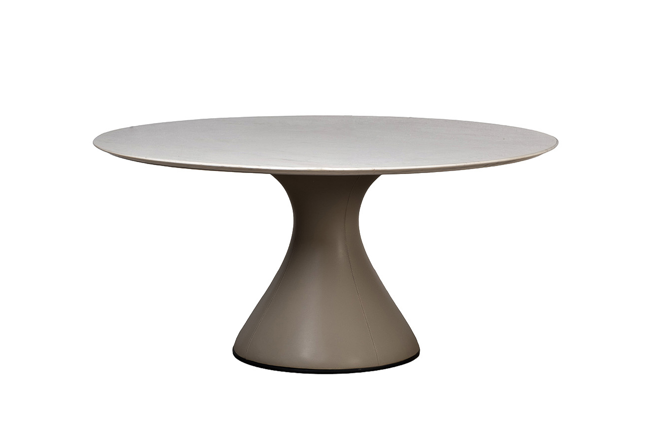 Стол обеденный круглый мраморный/основание бежевое Garda Decor 160KD-60090