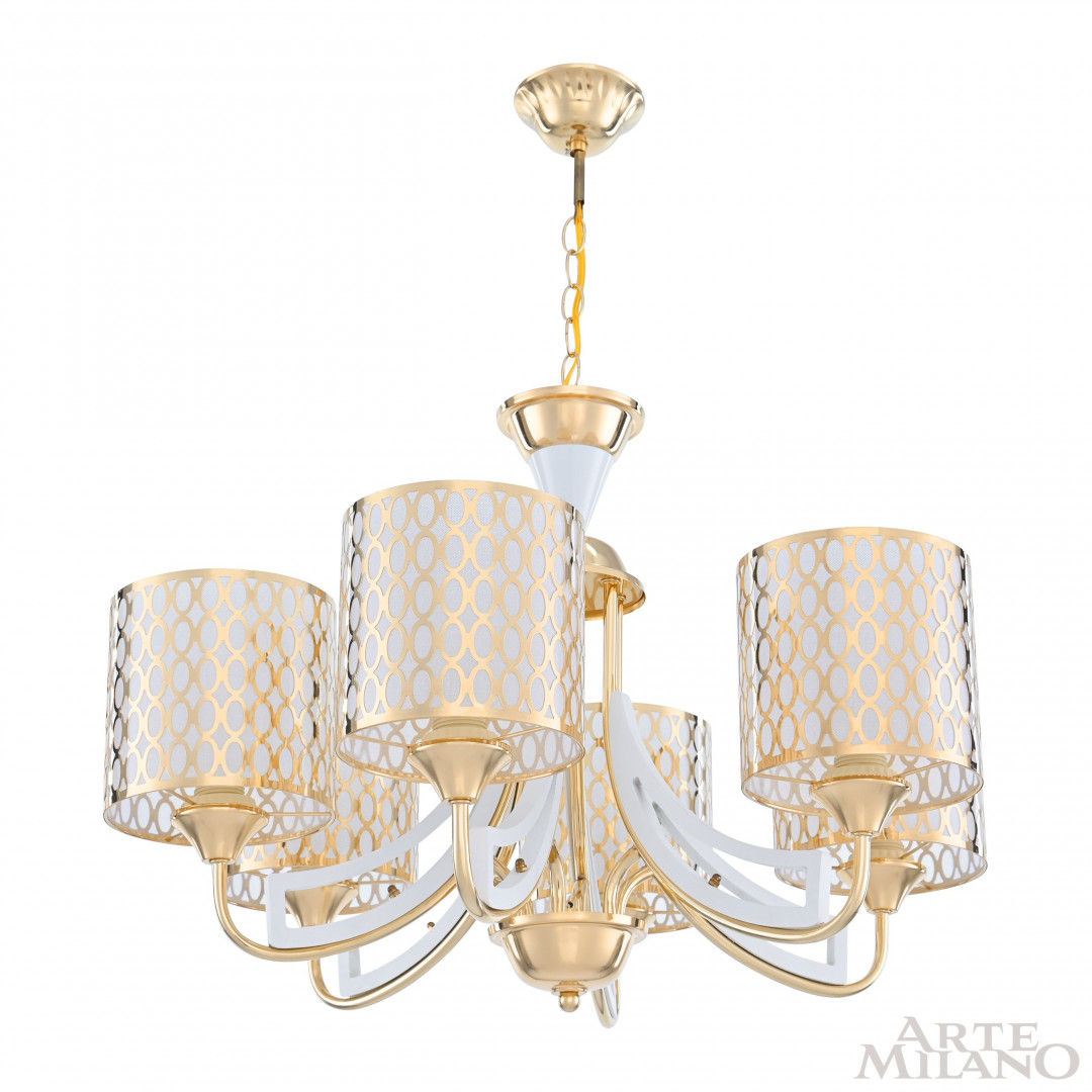 Люстра подвесная с плафонами 303387/6 Wh/Gd Arte Milano
