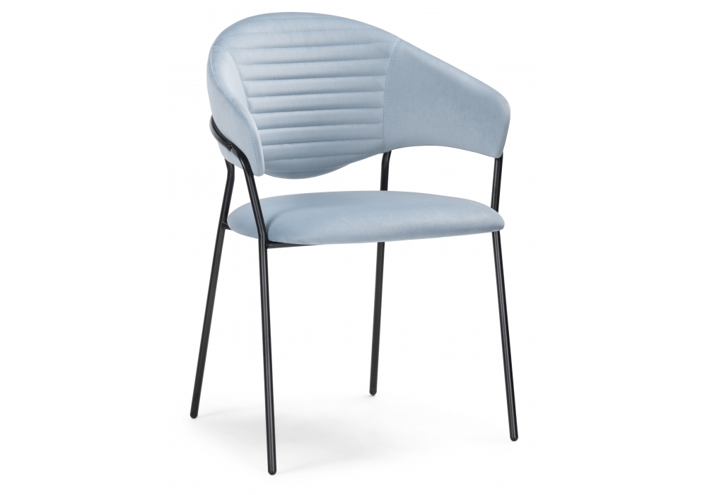 Стул Woodville Рансол голубой /черный глянец 483863