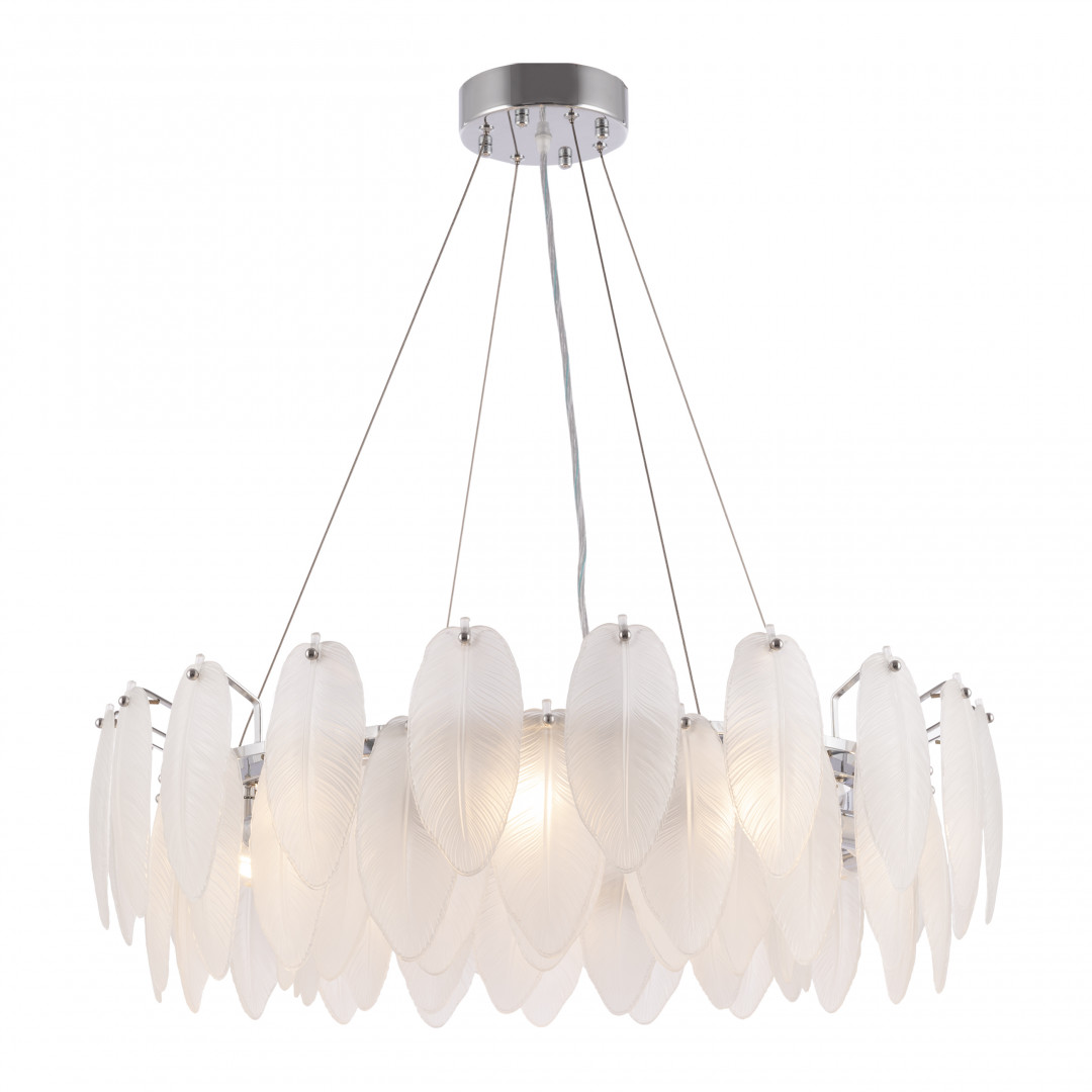 Люстра с плафоном в виде перьев 4653.D750.H240.E14.12 Ni Arte Milano
