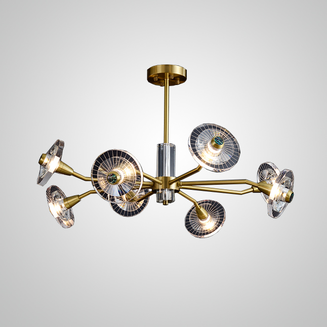 Потолочная люстра JANICA L8 Brass by ImperiumLoft