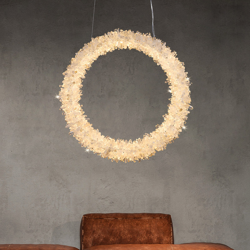 Подвесной светильник ROSLYN RING chrome D 80 by ImperiumLoft