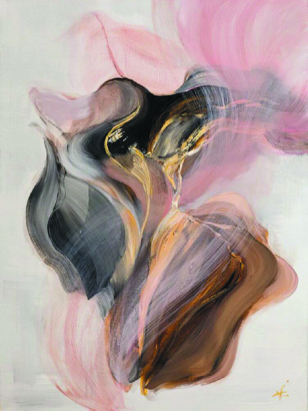 Холст "В цвете пудры" в багете шампань Garda Decor 89VOR-AQUARELLE27