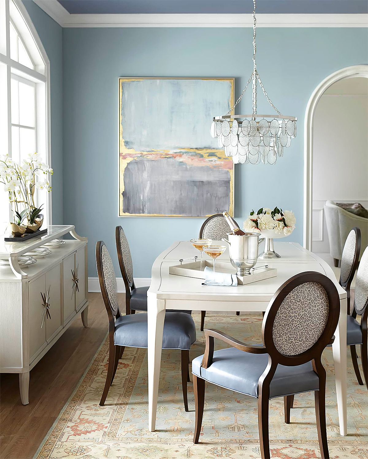 Картина в серебряной раме Блу-шифт Louvre Home LHDPT2675MLR - AS