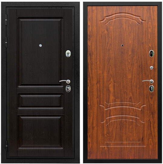 Дверь входная Graf Премиум-Н МДФ 16 мм ФЛ-243 Венге / МДФ 16 мм ФЛ-140 Мореная береза