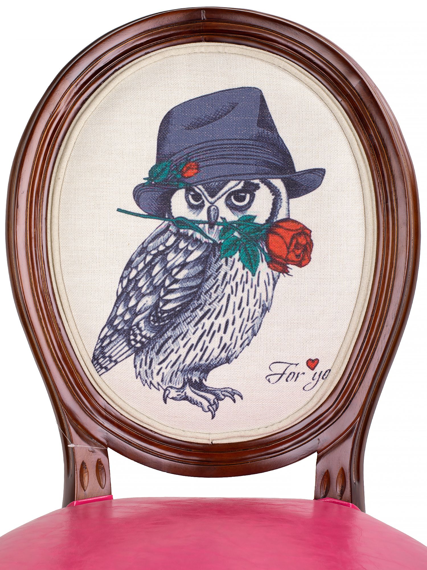 Стул Сова с розой Glasar 51-046