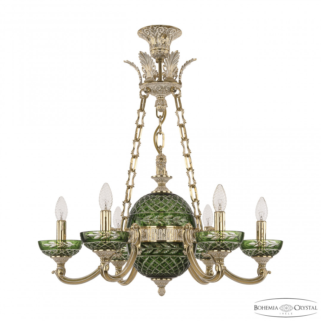 Подвесной светильник бронзовый 72009P/6/175 GW P Clear-Green/H-1J Y8 FL2S