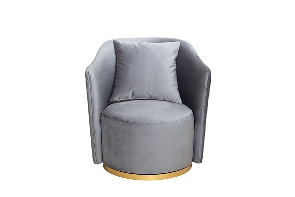 Кресло вращающееся велюровое бирюзовое Garda Decor VERONA-Colt1004