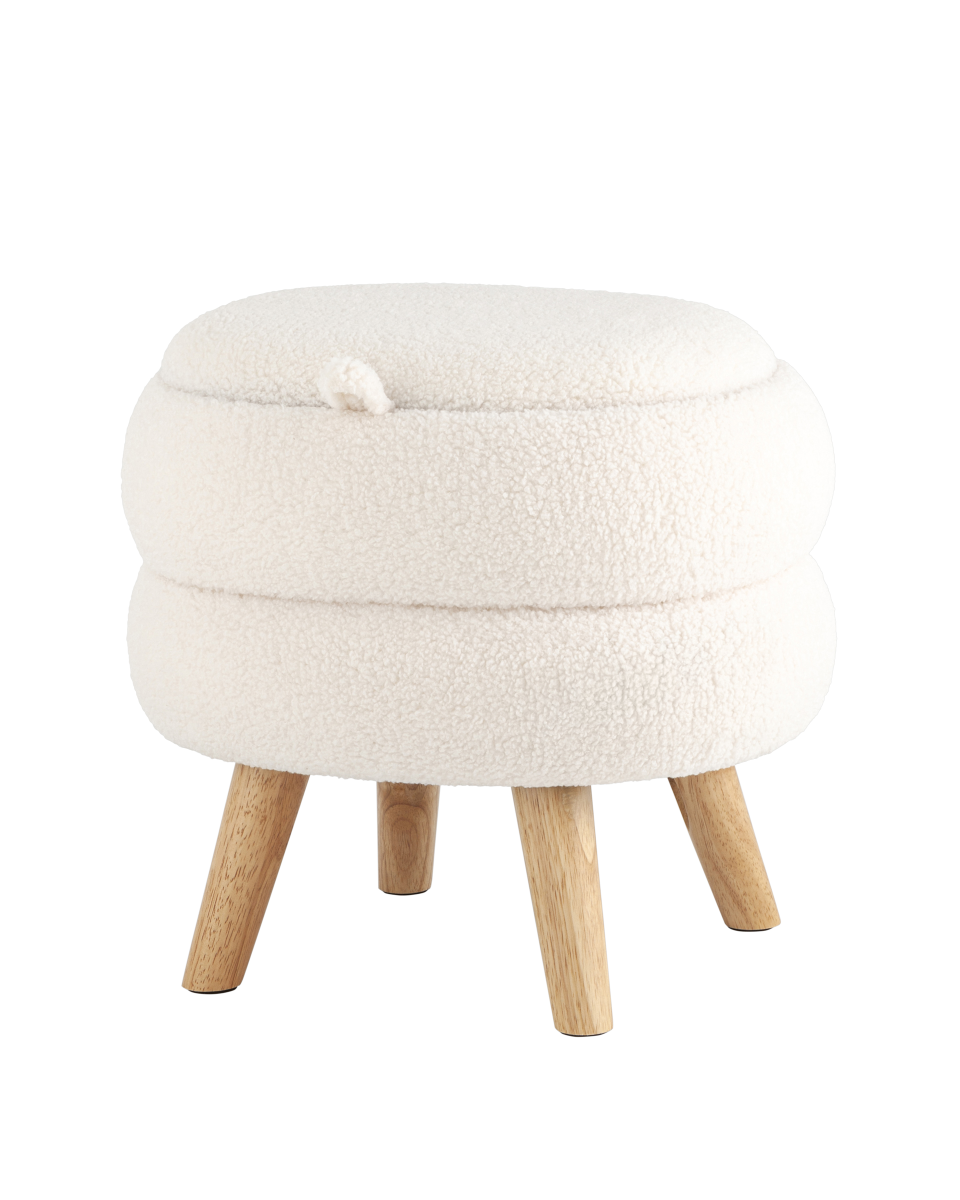 Пуф с ящиком Винни M тедди белый Stool Group