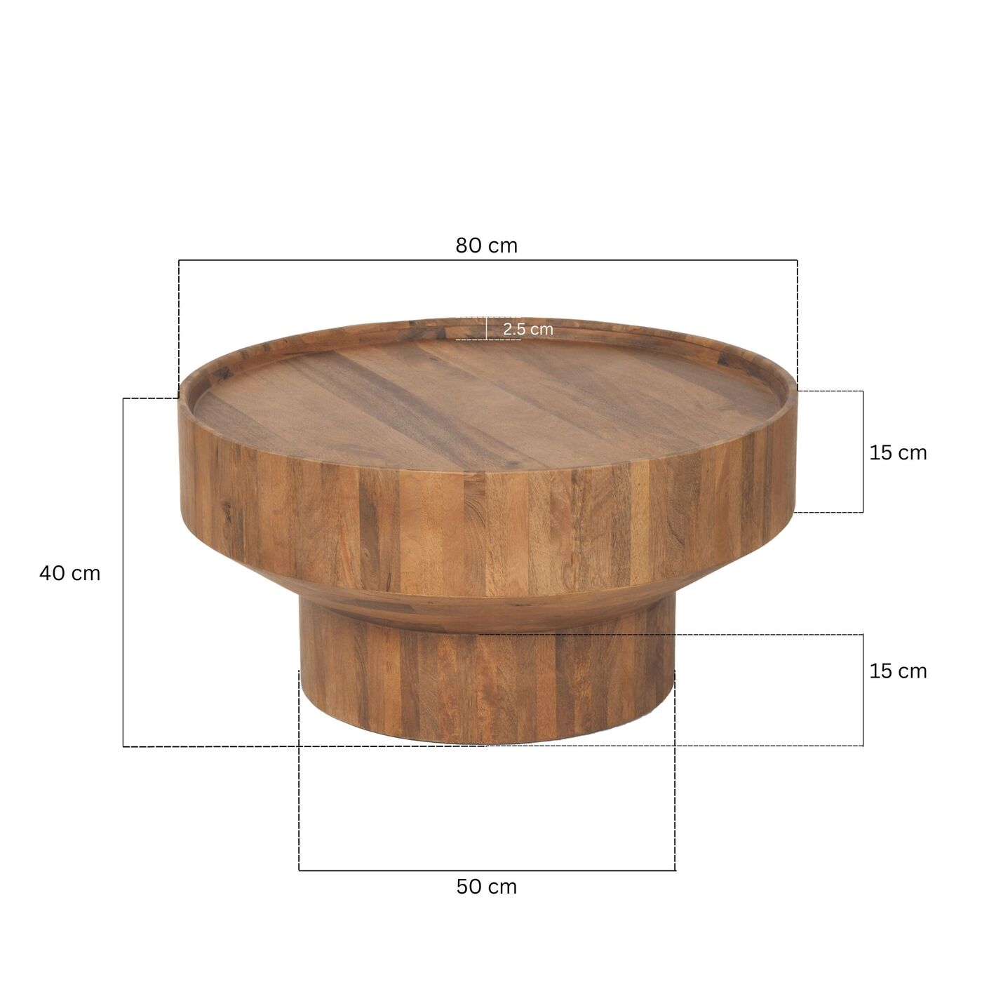 Стол кофейный Tessa Ø80cm KARE 70345