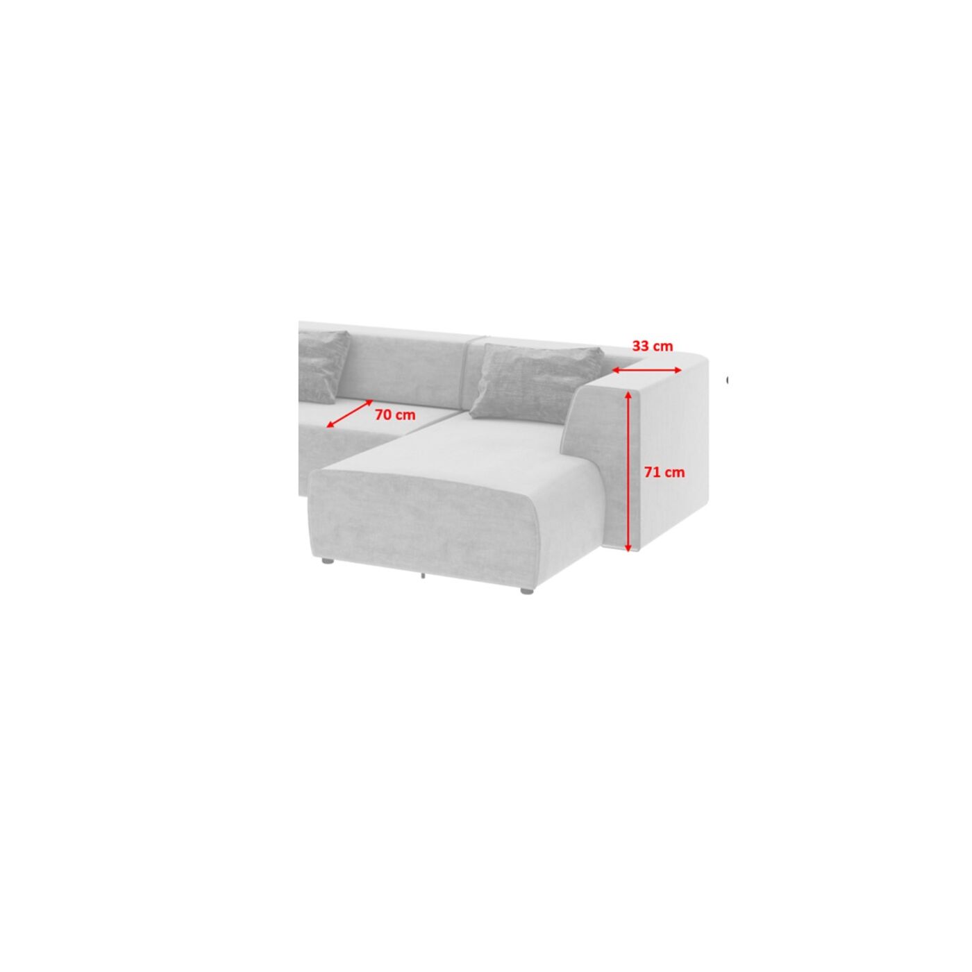 Мягкая зона Infinity Miami Grey 417 см KARE 86053