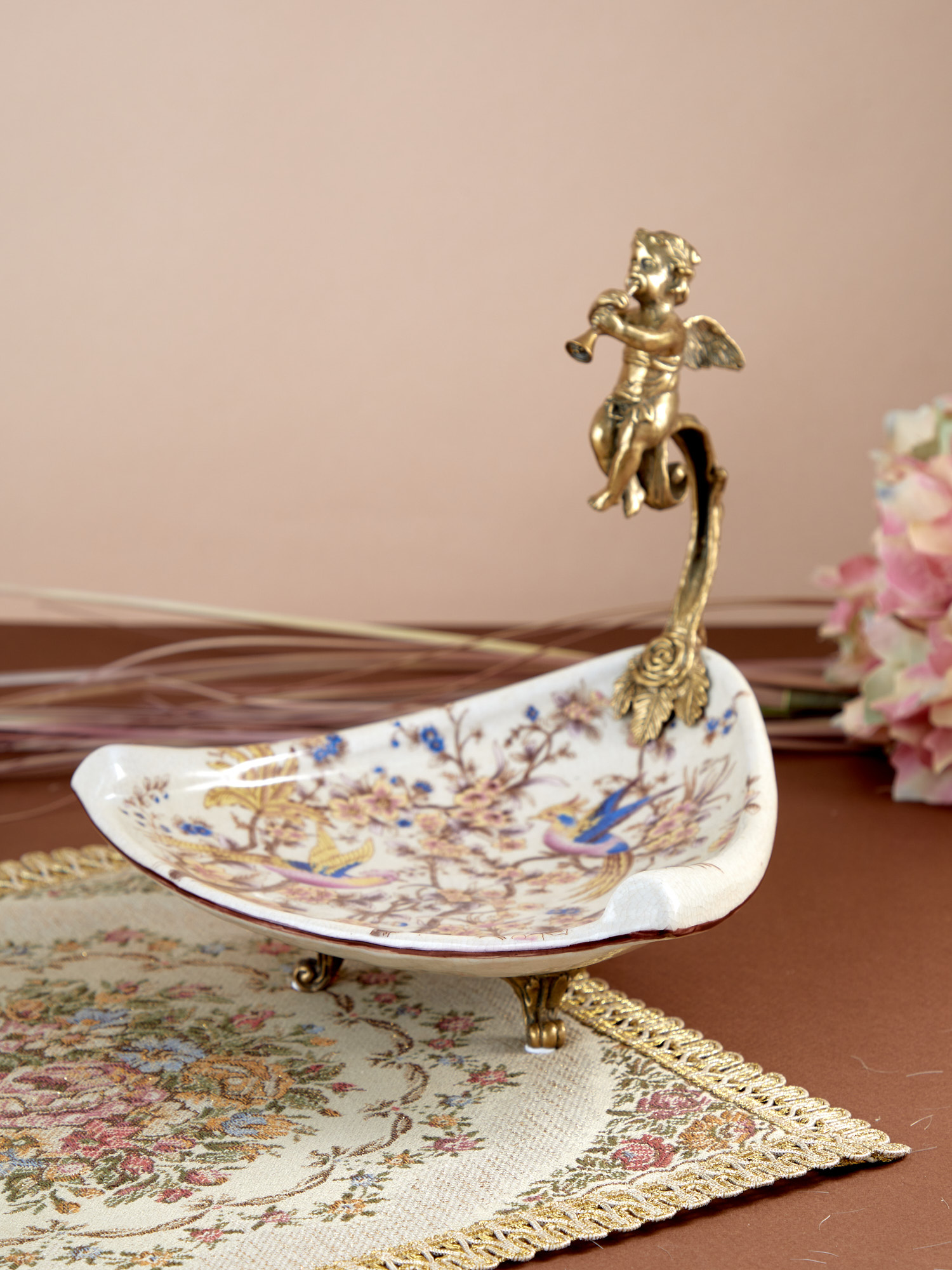 Блюдо с ангелом Glasar 31G2575/C925HC/HY0043