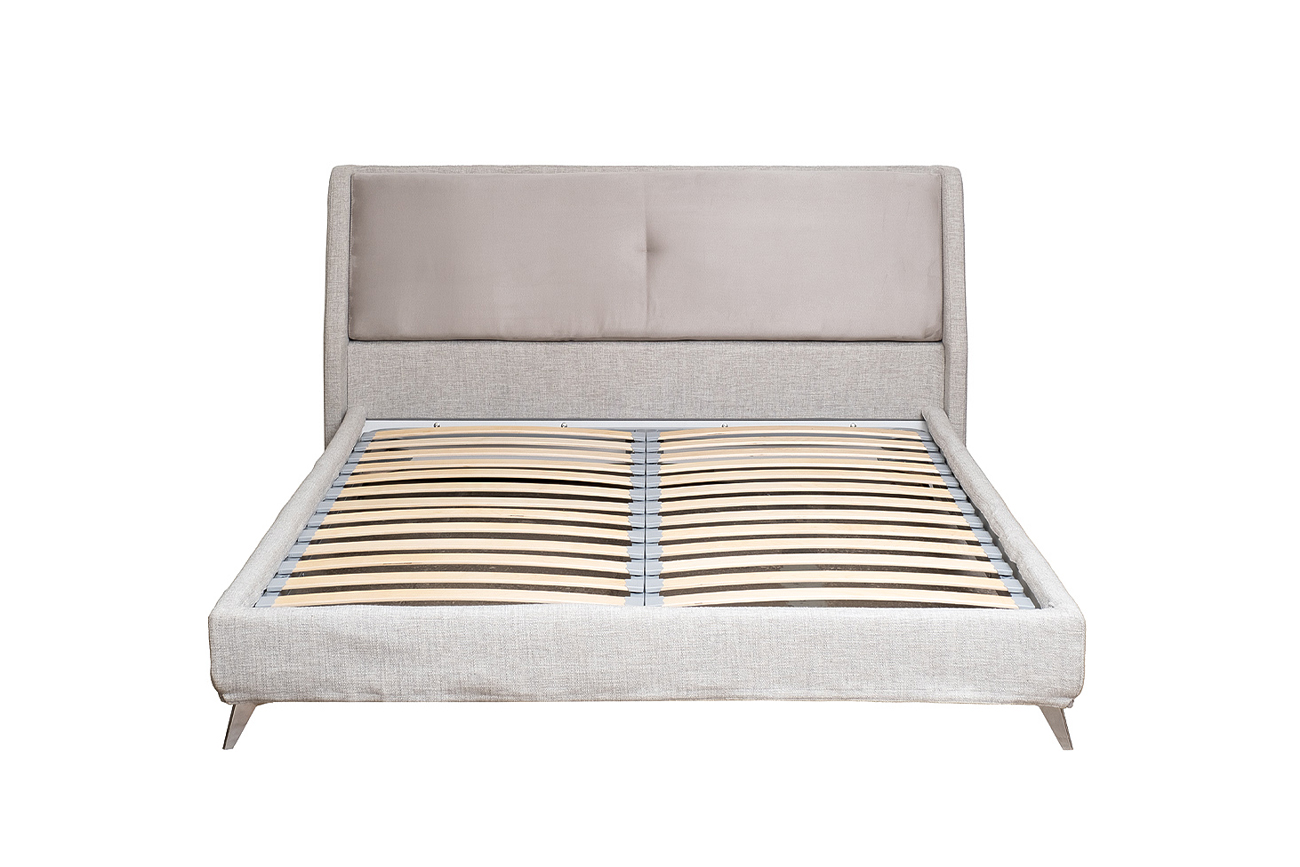 Кровать двуспальная серая Garda Decor MICHELLE-160-Norton SER+Mock43