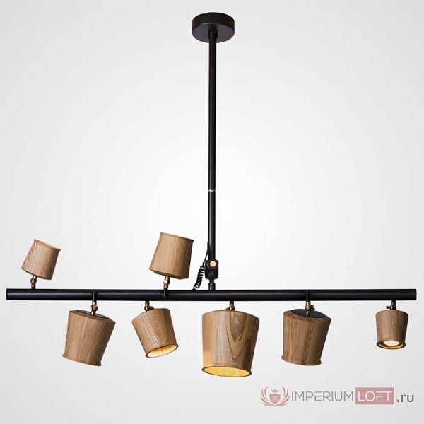 Подвесной реечный светильник CONNY L7 Light brown by ImperiumLoft