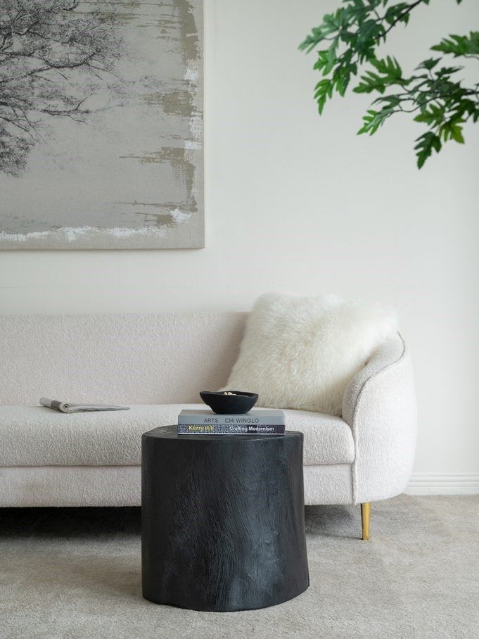 Столик акцентный из дерева суара Glasar 72309-BLAC