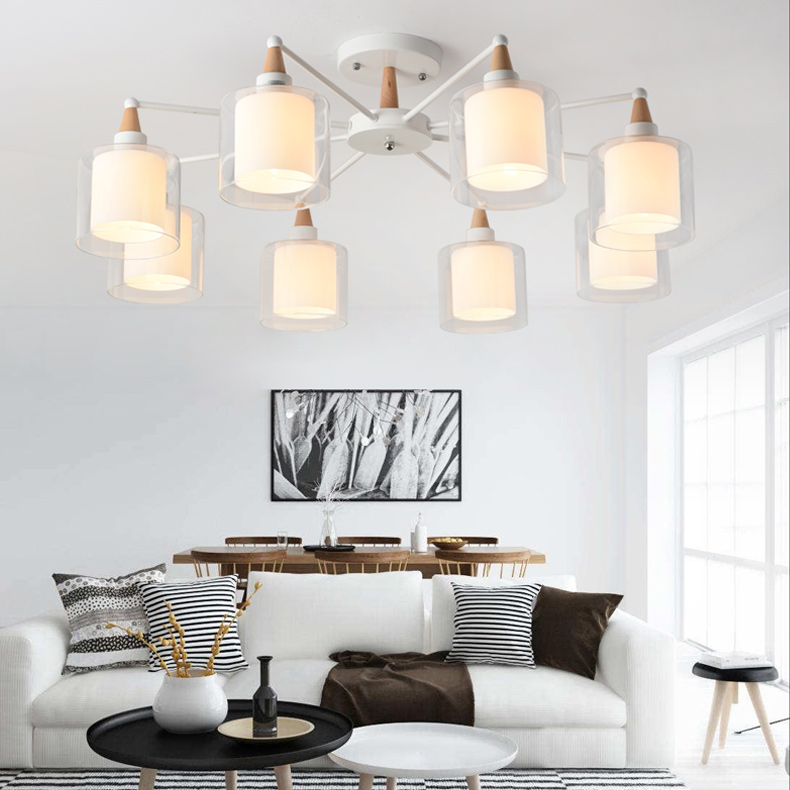 Люстра на штанге RICE D89 Black by ImperiumLoft