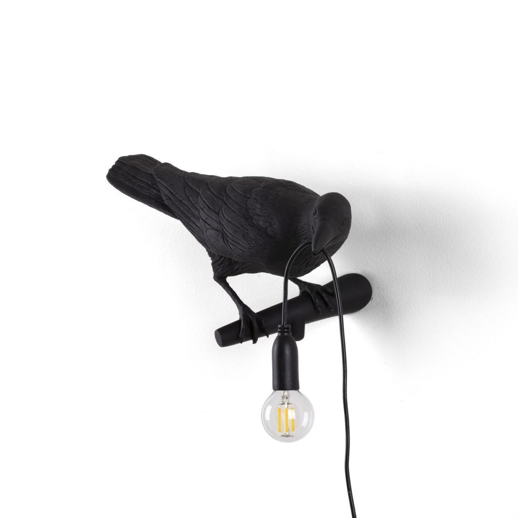 Настенный светильник Seletti Bird Lamp Black Looking Right 14738