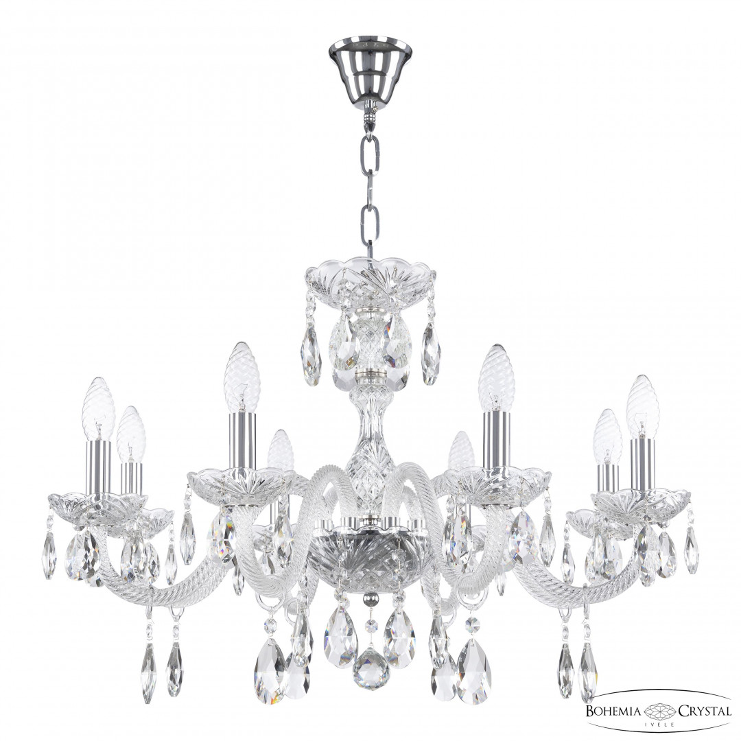 Люстра хрустальная 117/8/240 Ni Bohemia Ivele Crystal