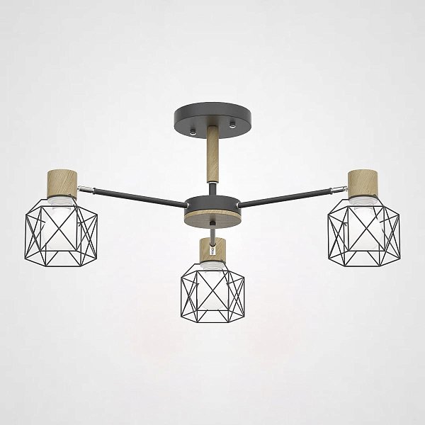 Потолочная люстра CORF B3 Black 3 lamps by ImperiumLoft