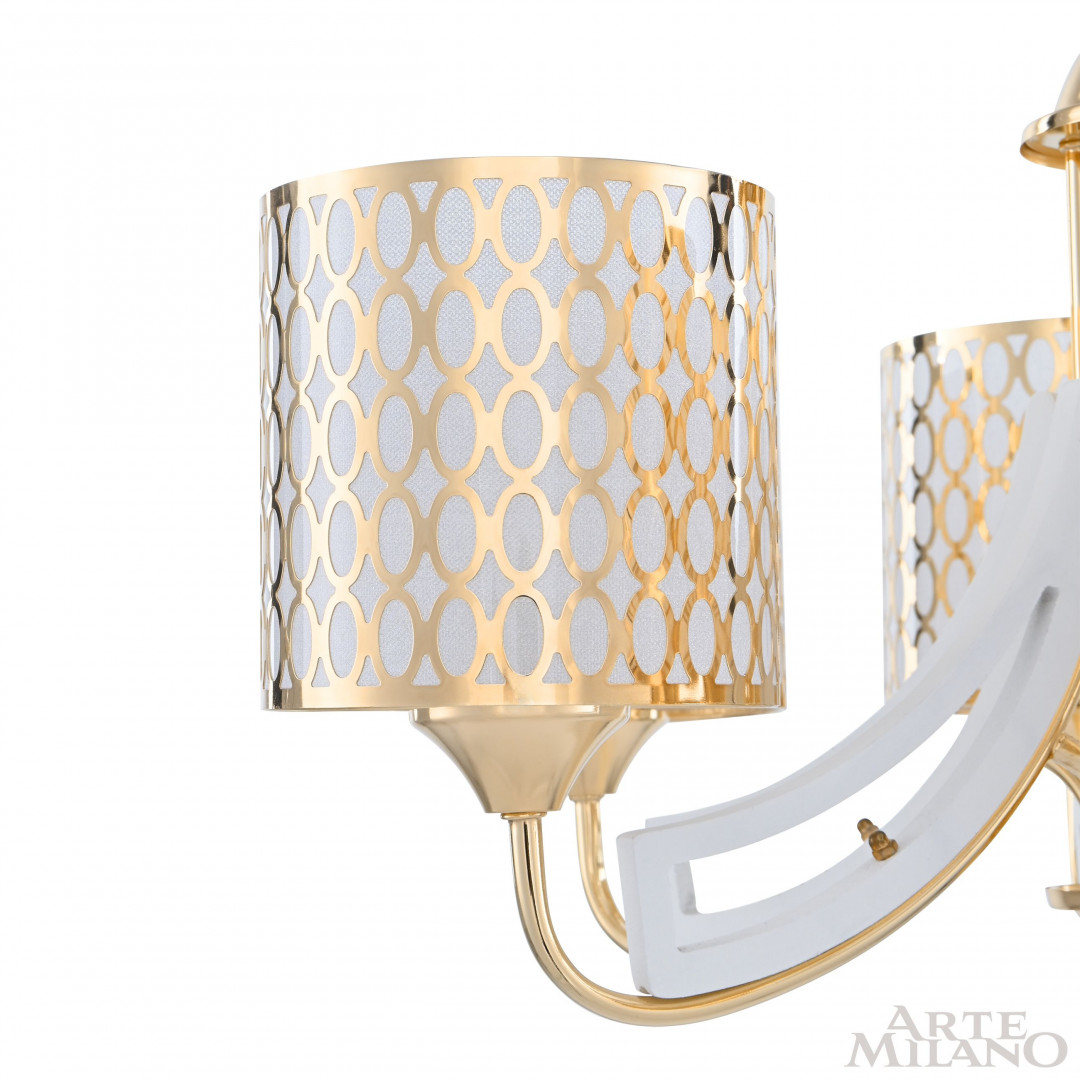 Люстра подвесная с плафонами 303387/8 Wh/Gd Arte Milano