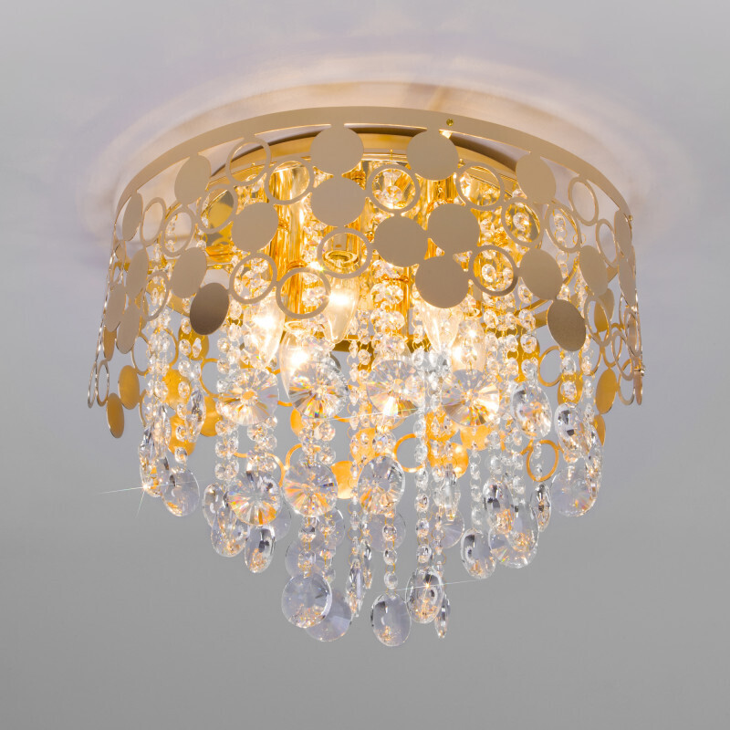 Каскадная люстра Eurosvet 10123/6 золото/прозрачный хрусталь Strotskis Smart (10114/6)