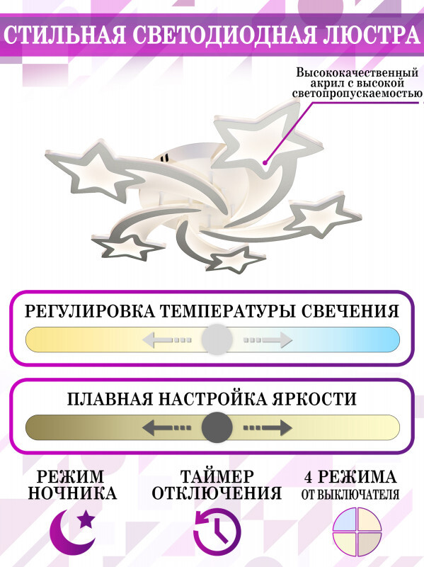 Накладная люстра Natali Kovaltseva LED LAMPS 81213