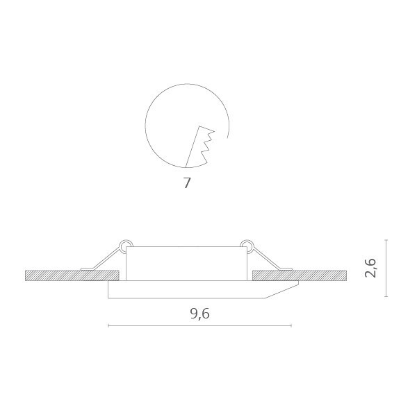 Встраиваемый светильник Divinare 1777/03 PL-1