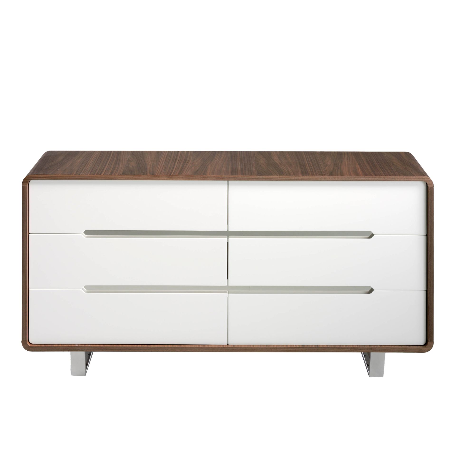 Комод из орехового дерева с белыми ящиками 136-C /7106 Angel Cerda