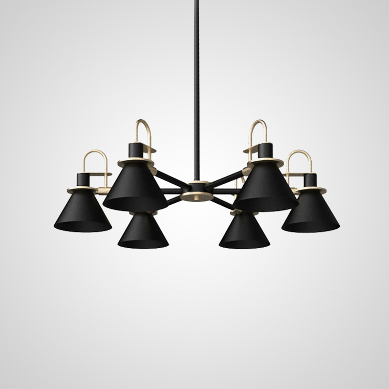 Люстра на штанге CODA D88 Black by ImperiumLoft