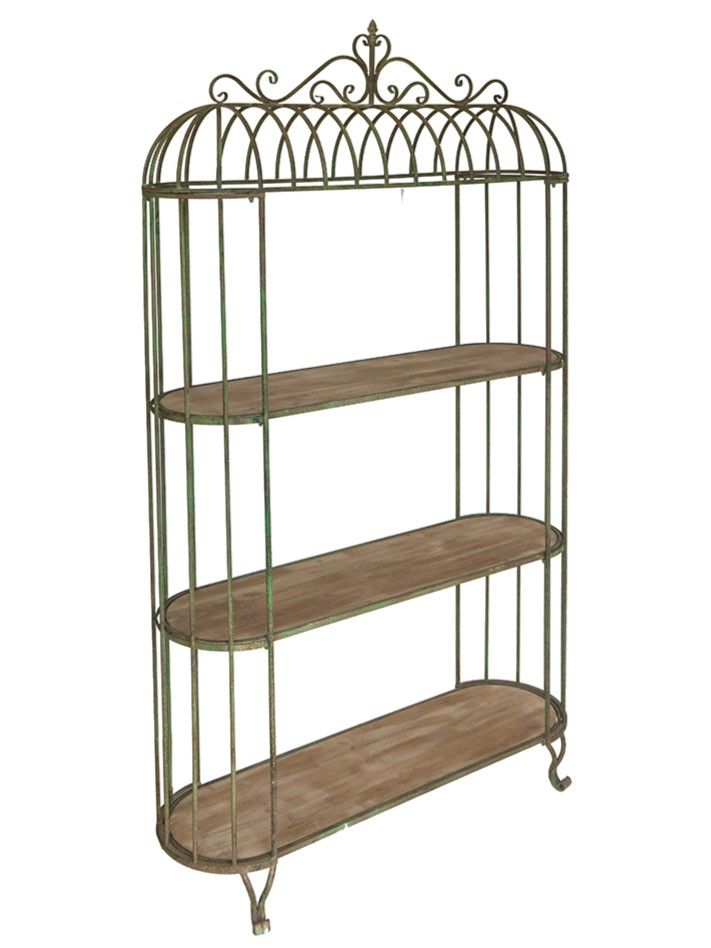 Стеллаж с -мя полками Прованс Glasar D7203-DS