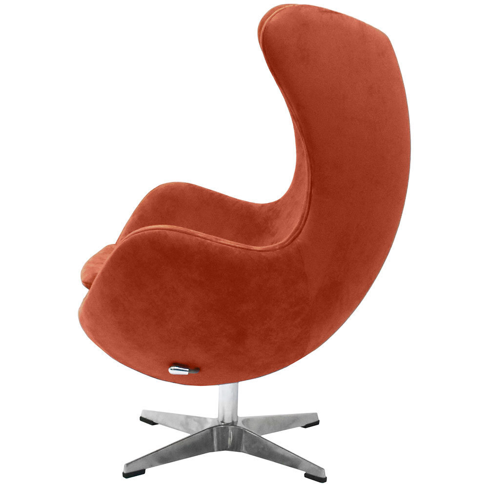 Кресло EGG CHAIR терракотовый, искусственная замша Bradex Home FR 0646