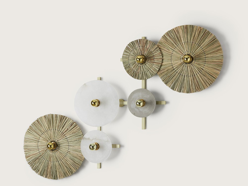 Бра Abby 6L золотое + диски 1141/30, 2x1141/50, 1096/25, 1096/35, 1097/20 Aromas del Campo