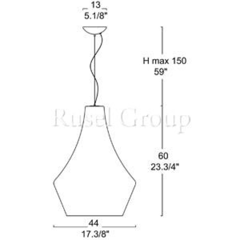 Подвесной светильник LEUCOS ALMA S60 (Murano Due)