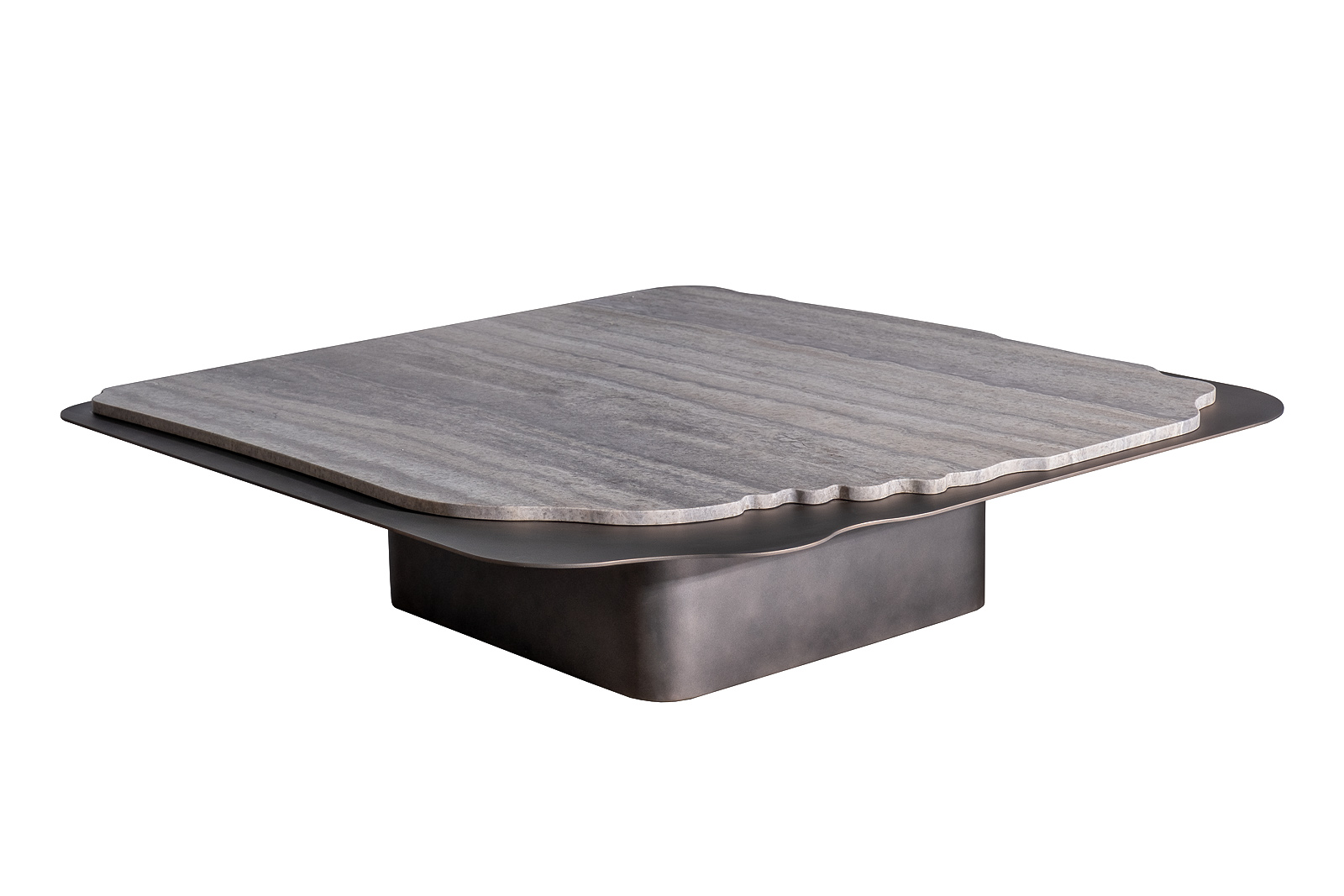 Стол журнальный Travertine 120*120*29 Garda Decor 58DB-24056