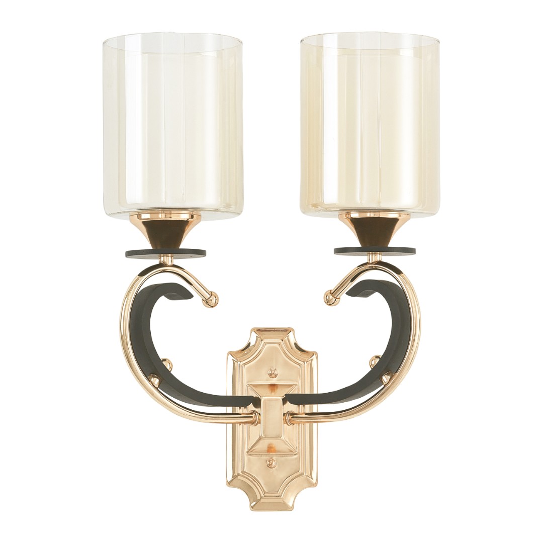 Бра с плафонами 302237/2W Bk/Gd Arte Milano