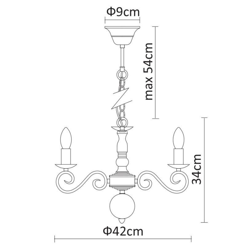 Подвесная люстра Arte Lamp A1129LM-5AB