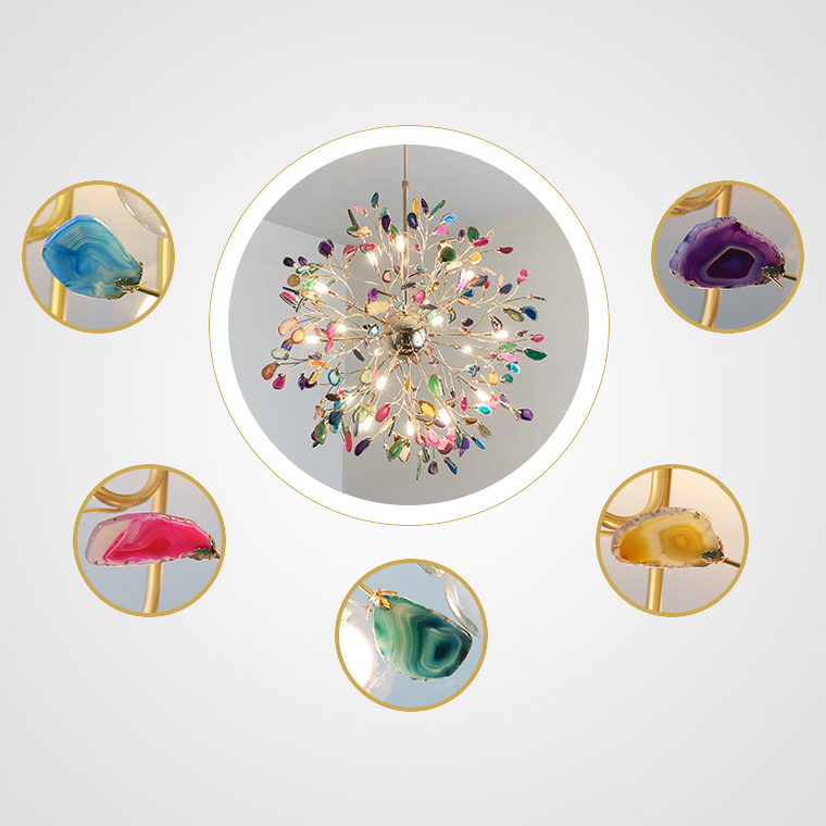 Люстра на штанге AGATE 8 Blue 18 by ImperiumLoft