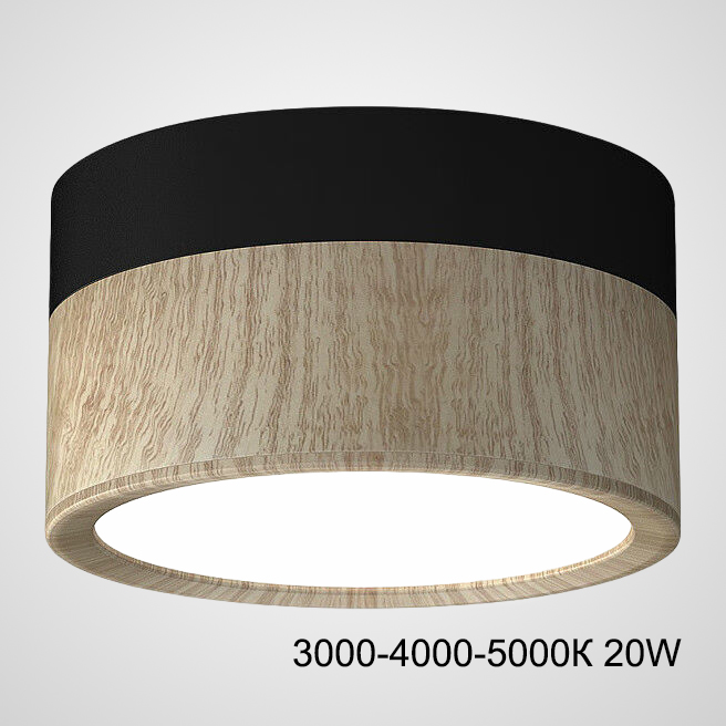 Точечный светильник FOG WOOD D14,5 Black Трехцветный свет 20W by ImperiumLoft