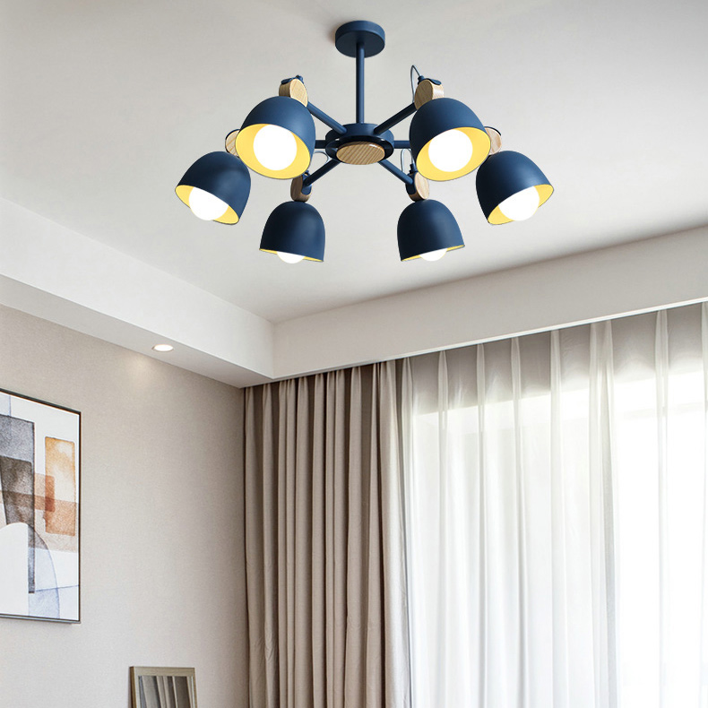 Потолочная люстр на штанге ROLLA 8 blueice by ImperiumLoft