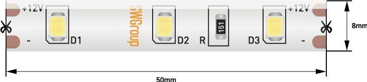 Лента светодиодная SWG SWG260-12-4.8-WW-65-M