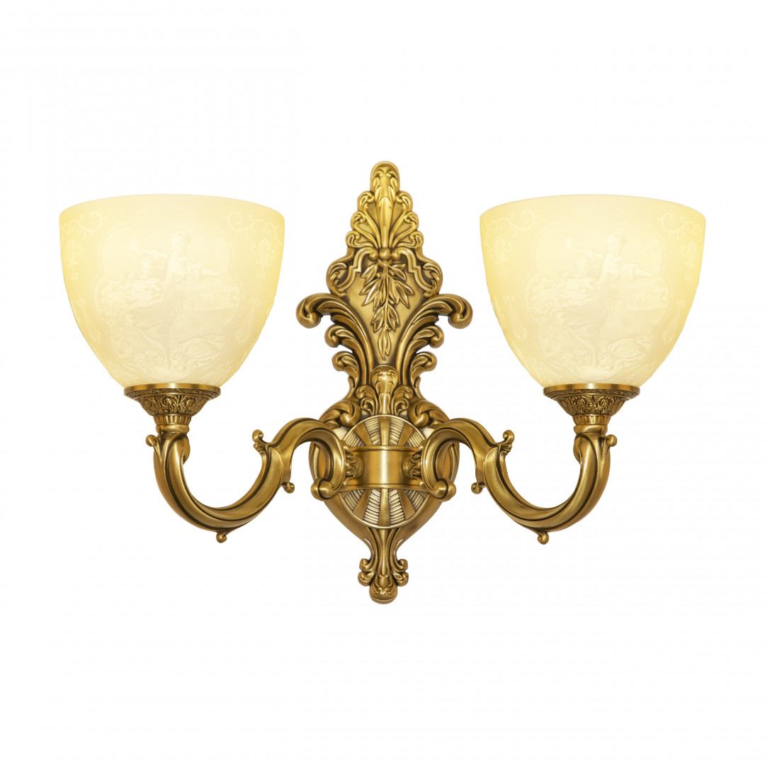 Бра бронзовые с хрусталём 7214B14/2/175 FP P1 U Pair