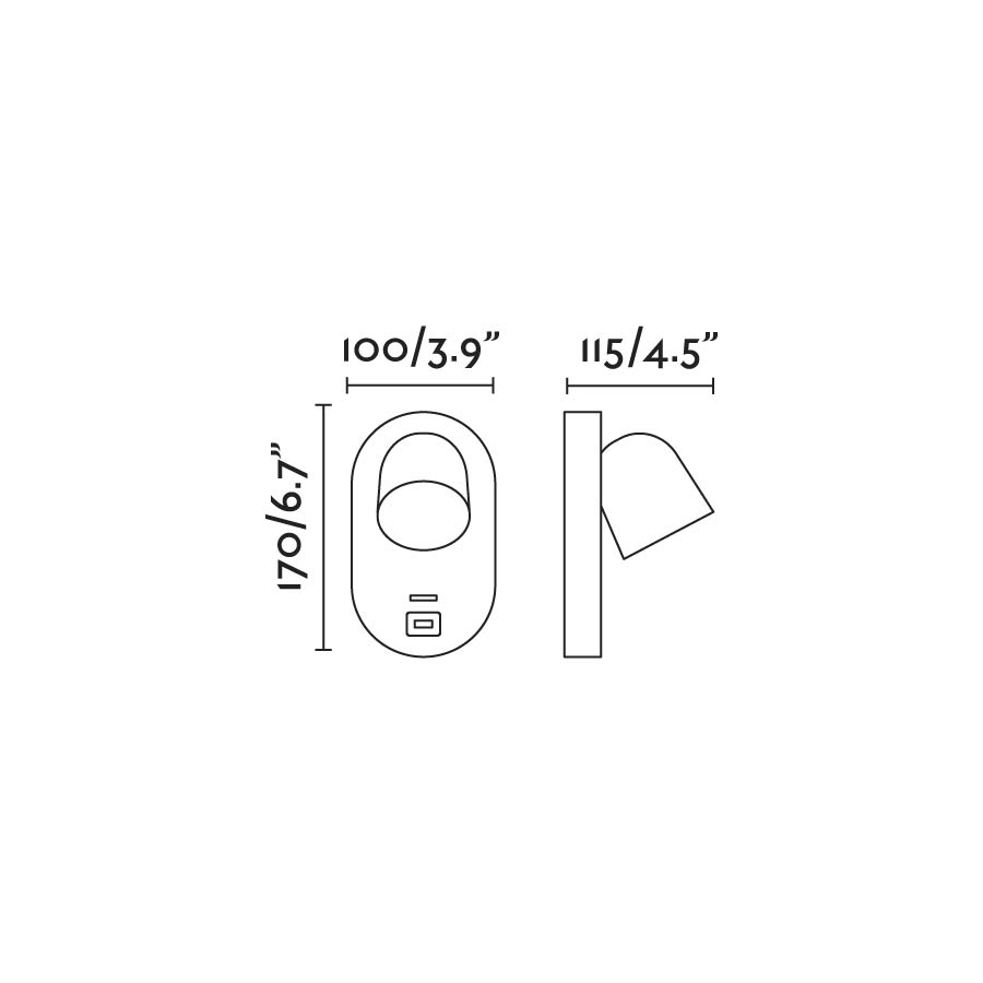 Бра Corb белое с USB Faro