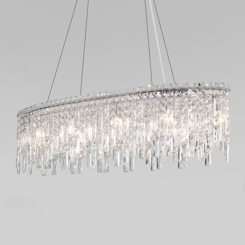 Подвесная люстра Eurosvet 60159/10 хром/хруст Smart