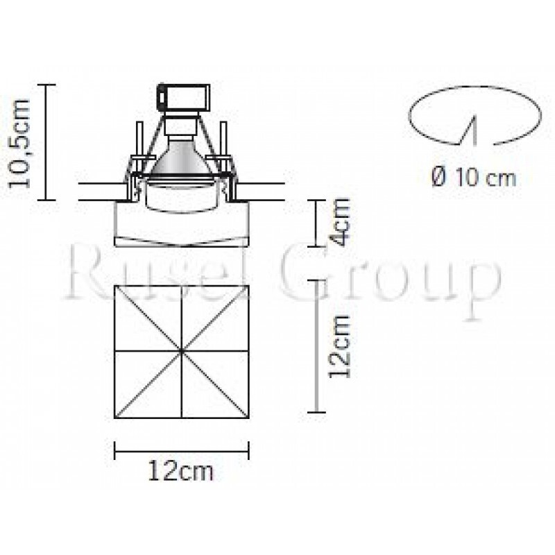 Встраиваемый светильник Fabbian Cindy D27 F29 00