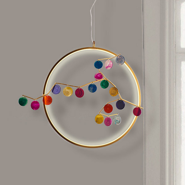 Подвесной светильник AGATE 10 multicolour D33 by ImperiumLoft