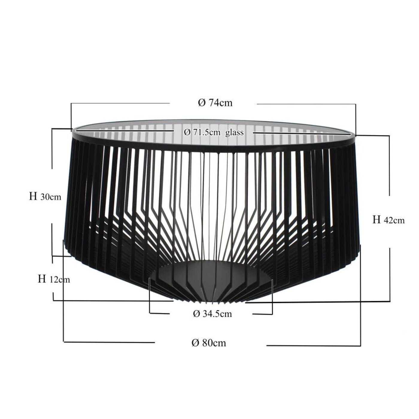 Стол кофейный Corinne Ø80 см KARE 87801